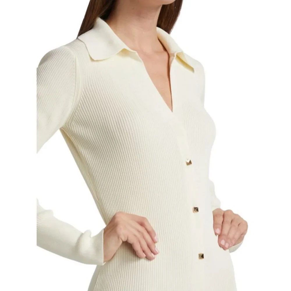 GAUGE81 Rubi Rib-Knit Dress in Ivory Maxi Dress Women's Size S - Picture 2 of 16